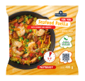seafood paella paella z owocami morza z krewetkami i małżami, 400g family fish