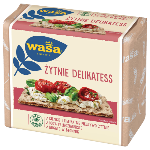Pieczywo chrupkie żytnie delikatess Wasa 210 g Pieczywo chrupkie żytnie delikatess Wasa 210g