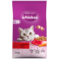 Sucha karma dla kota Whiskas 1+ wołowina 1,4kg
