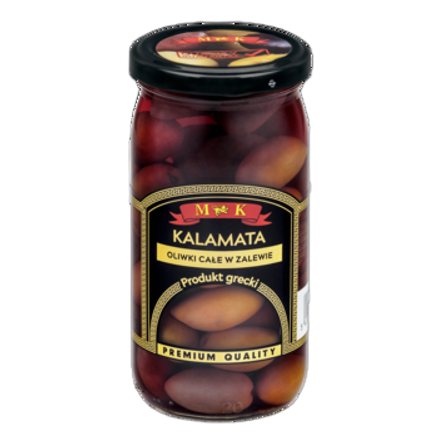 MK Greckie oliwki Kalamata całe w zalewie 350 g MK Greckie oliwki Kalamata całe w zalewie 350 g