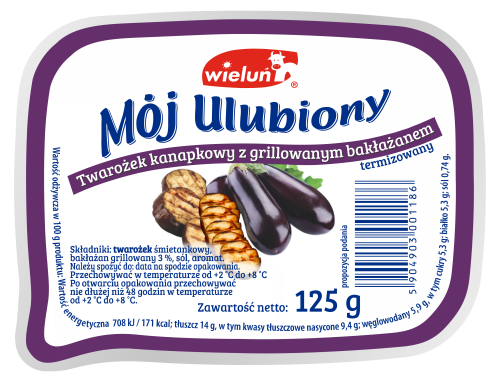 Twarożek kanapkowy mój ulubiony z grillowanym bakłażanem 125 g