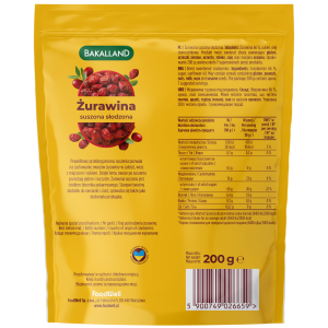Bakalland żurawina całe owoce 200 g